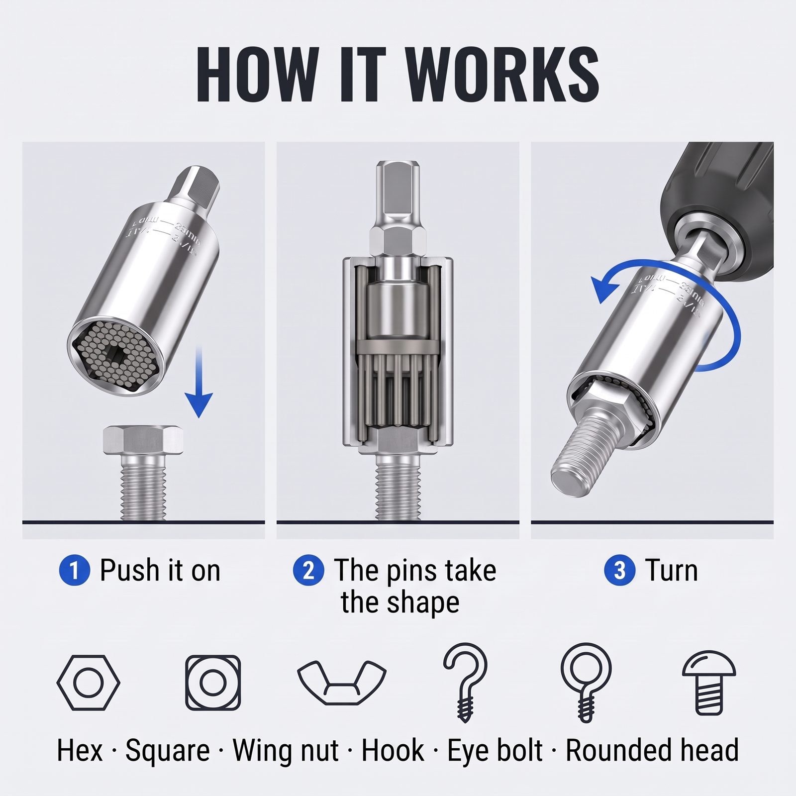 AdaptGrip Socket 7–19 mm